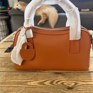 8 Other Reasons Small Top-Handle Satchel in Cognac Orange
